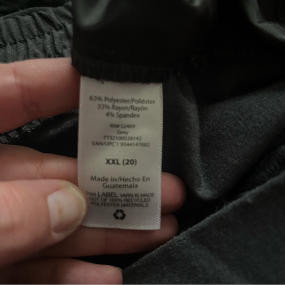 Gray Black Business Slacks with Pockets & Stretch Panel on Back, Size XXL - Picture 9 of 9